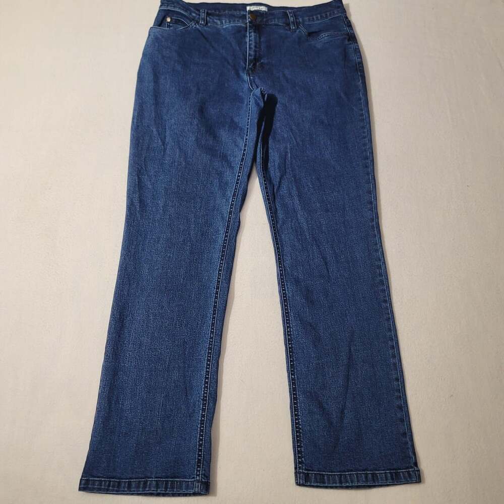 Orvis Jeans Size 14 Blue Denim Cotton Spandex
